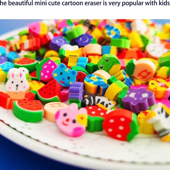 10 PCS Mini Fun Erasers for Kids Bulk - Picture 4 of 6